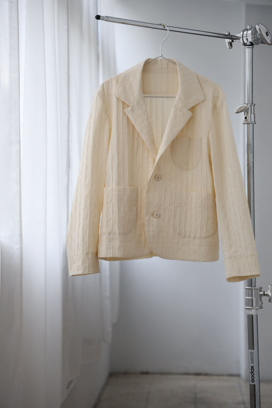 Cotton pleated jacket 稿紙皺褶夾克