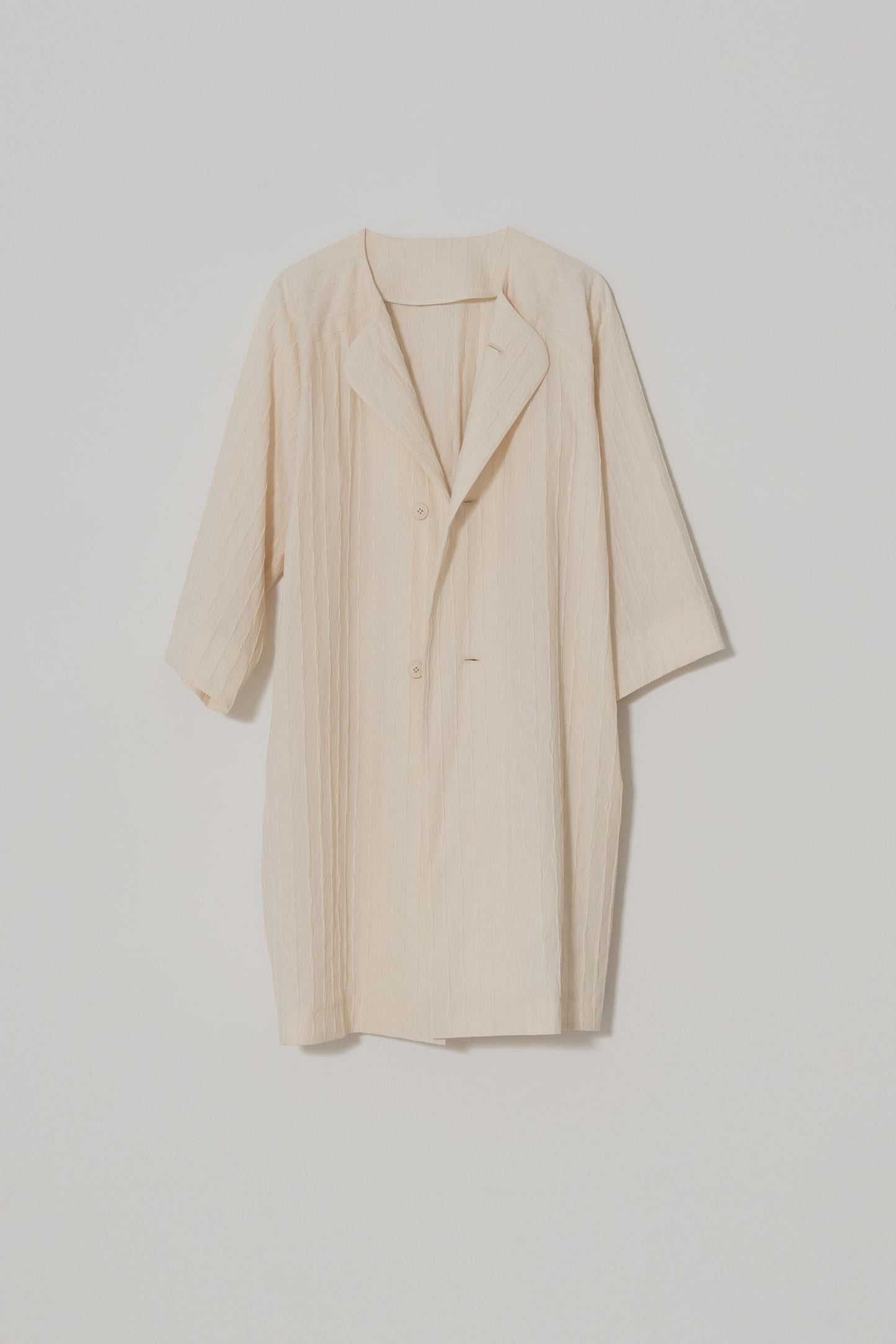 Cotton pleated cocoon jacket 稿紙皺褶大衣