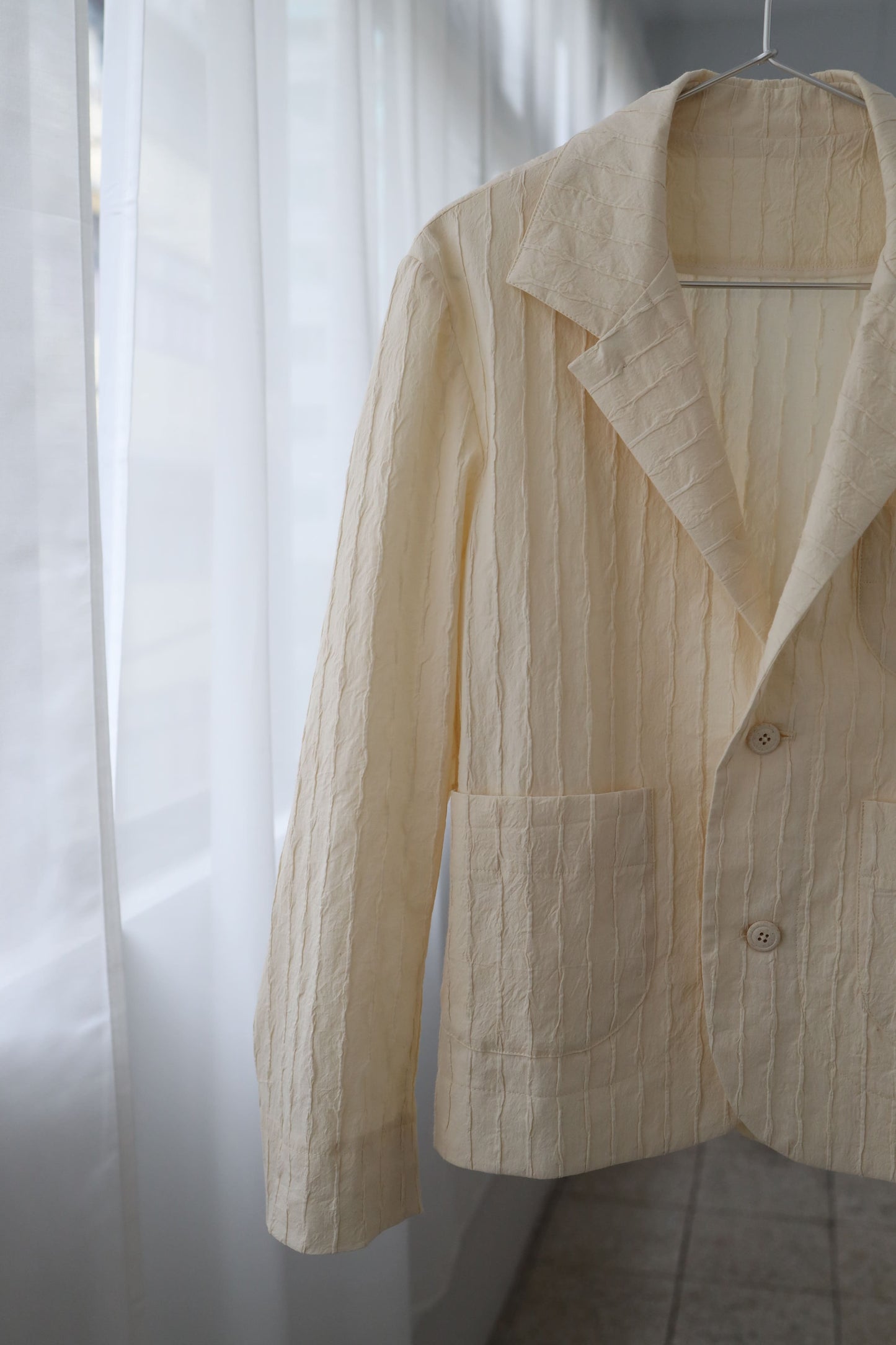 Cotton pleated jacket 稿紙皺褶夾克