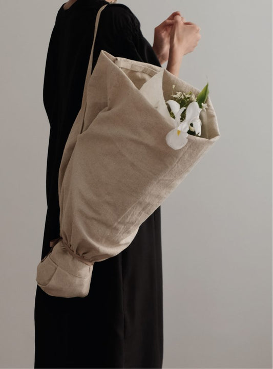 Floral Cotton-Linen Apron Dress 花藝棉麻混紡工作圍裙