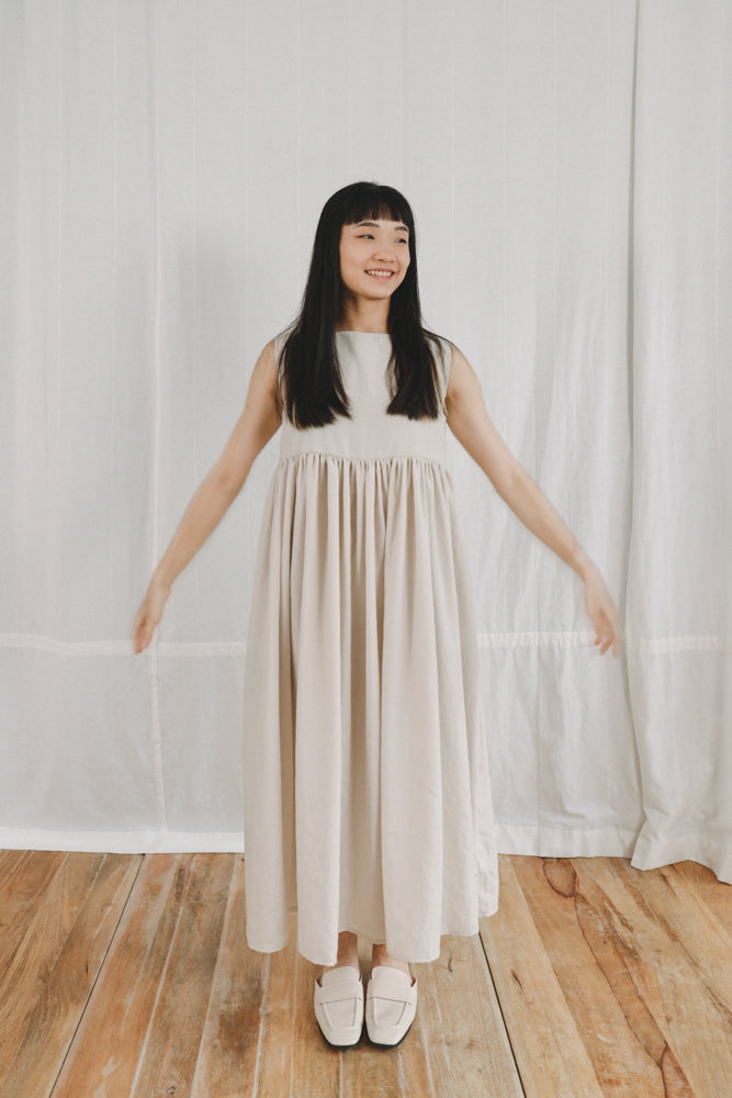 summer long dress 透膚長洋裝 無袖版