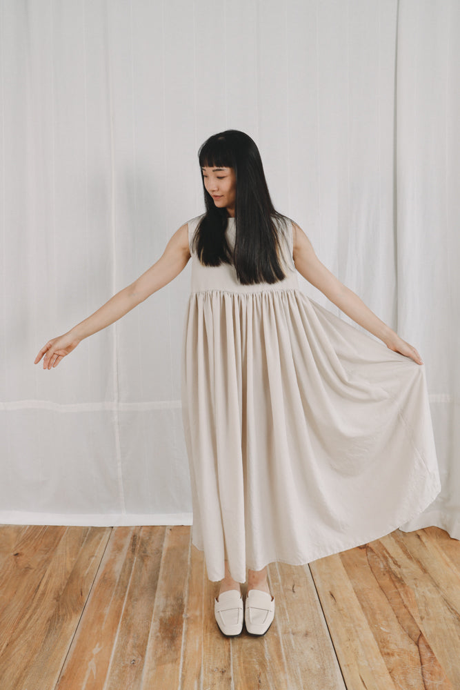 summer long dress 透膚長洋裝 無袖版