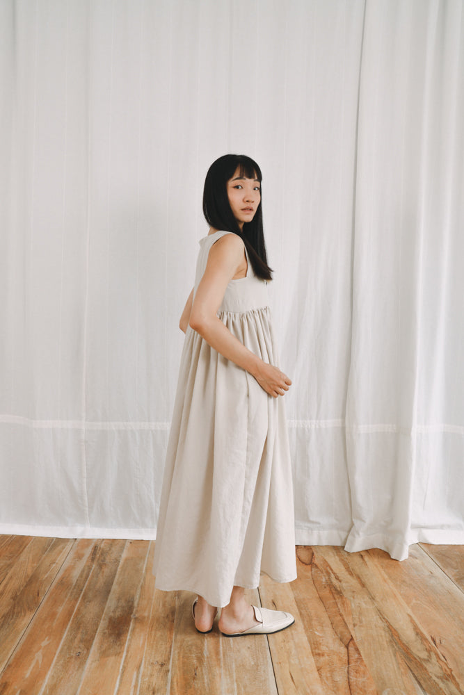 summer long dress 透膚長洋裝 無袖版